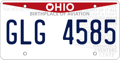 OH license plate GLG4585