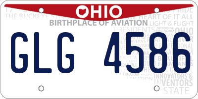 OH license plate GLG4586