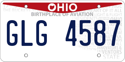 OH license plate GLG4587
