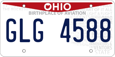 OH license plate GLG4588