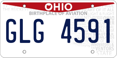 OH license plate GLG4591