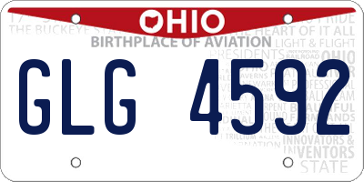 OH license plate GLG4592