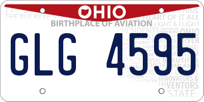 OH license plate GLG4595