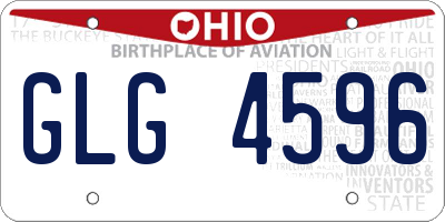 OH license plate GLG4596