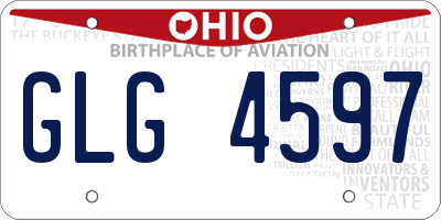 OH license plate GLG4597