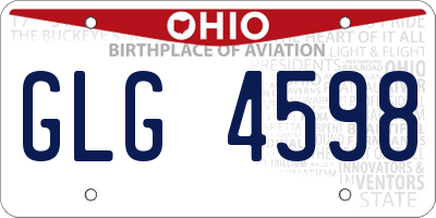 OH license plate GLG4598