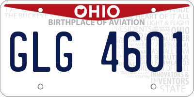 OH license plate GLG4601