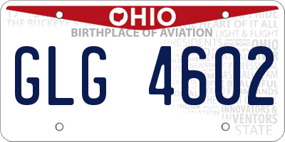OH license plate GLG4602