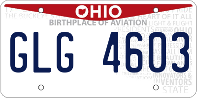 OH license plate GLG4603