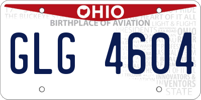 OH license plate GLG4604
