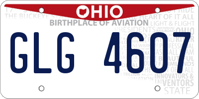 OH license plate GLG4607