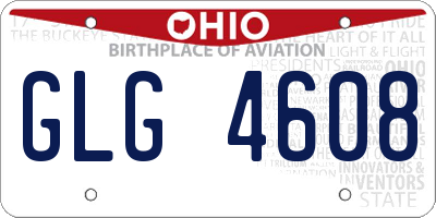 OH license plate GLG4608