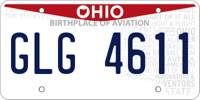 OH license plate GLG4611