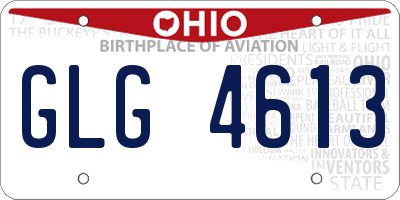 OH license plate GLG4613