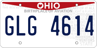 OH license plate GLG4614