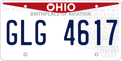 OH license plate GLG4617