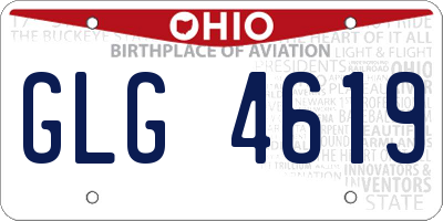 OH license plate GLG4619