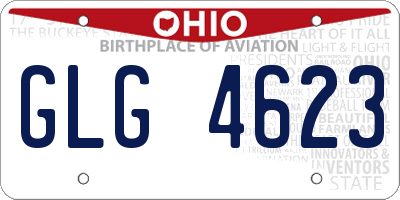 OH license plate GLG4623