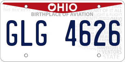 OH license plate GLG4626