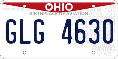 OH license plate GLG4630
