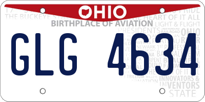 OH license plate GLG4634