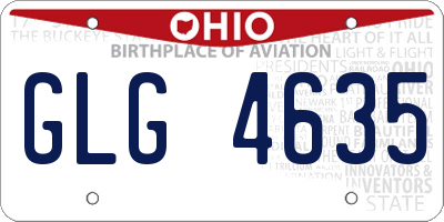 OH license plate GLG4635