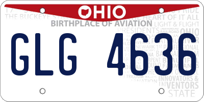 OH license plate GLG4636