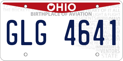 OH license plate GLG4641