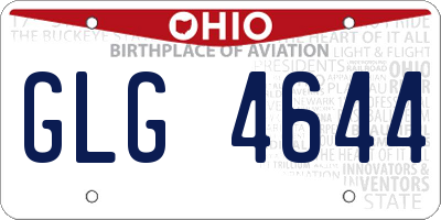 OH license plate GLG4644