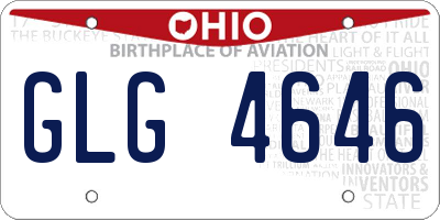 OH license plate GLG4646