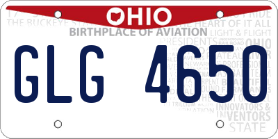 OH license plate GLG4650