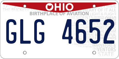 OH license plate GLG4652