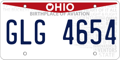 OH license plate GLG4654