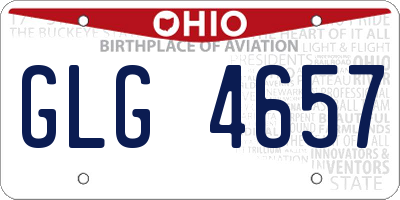 OH license plate GLG4657