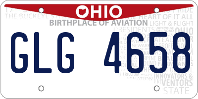 OH license plate GLG4658