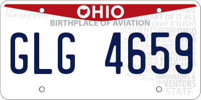 OH license plate GLG4659