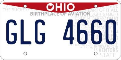 OH license plate GLG4660