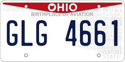 OH license plate GLG4661