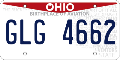 OH license plate GLG4662