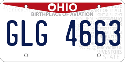 OH license plate GLG4663