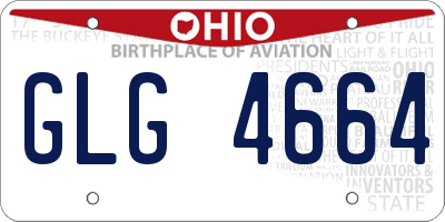 OH license plate GLG4664