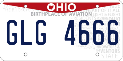 OH license plate GLG4666