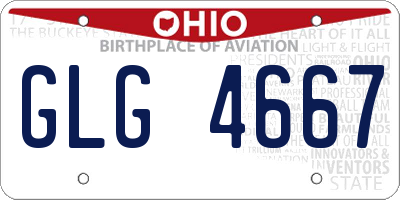 OH license plate GLG4667