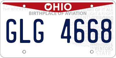 OH license plate GLG4668