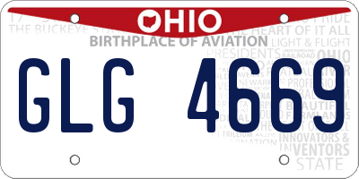 OH license plate GLG4669