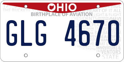 OH license plate GLG4670