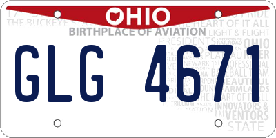 OH license plate GLG4671