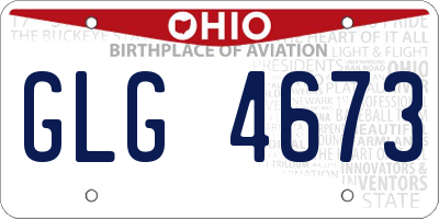 OH license plate GLG4673
