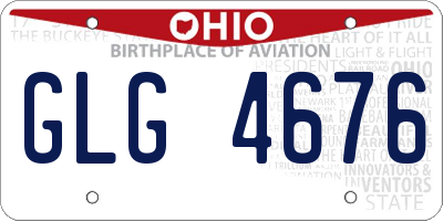 OH license plate GLG4676