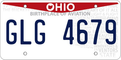 OH license plate GLG4679